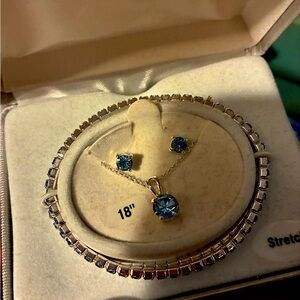 Elegant Blue Jewelry Set